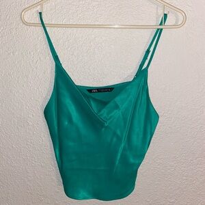 Zara Teal Women's Top
